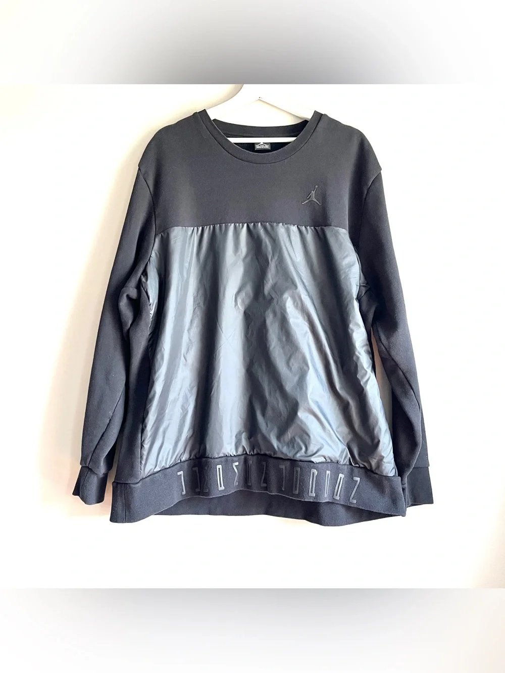 Nike Jumpman Air Jordan 11 hybrid sweatshirt pullover black crew mens 3XL 23